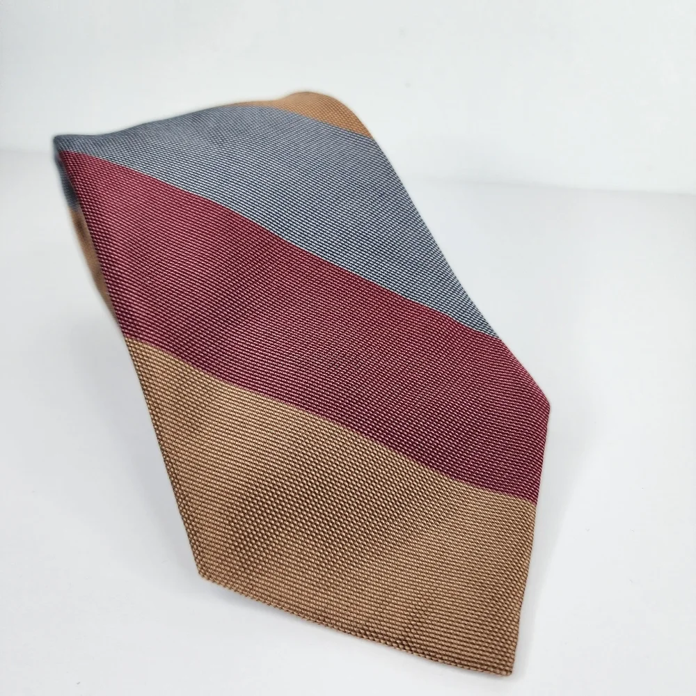 CHRISTIAN DIOR Thick Stripe SilkTie.